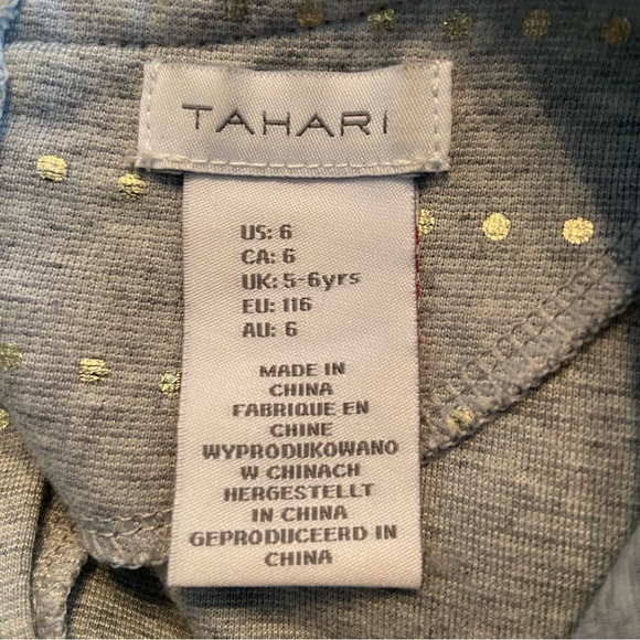 Tahari dress with gold dots and a bow - size 6 - Picture 4 of 5